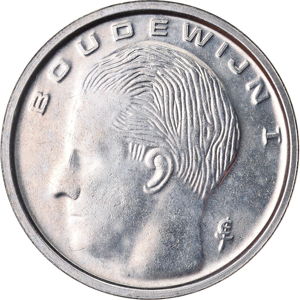 Moneda, Bélgica, Franc, 1989, SC+, Níquel chapado en hierro, KM:171