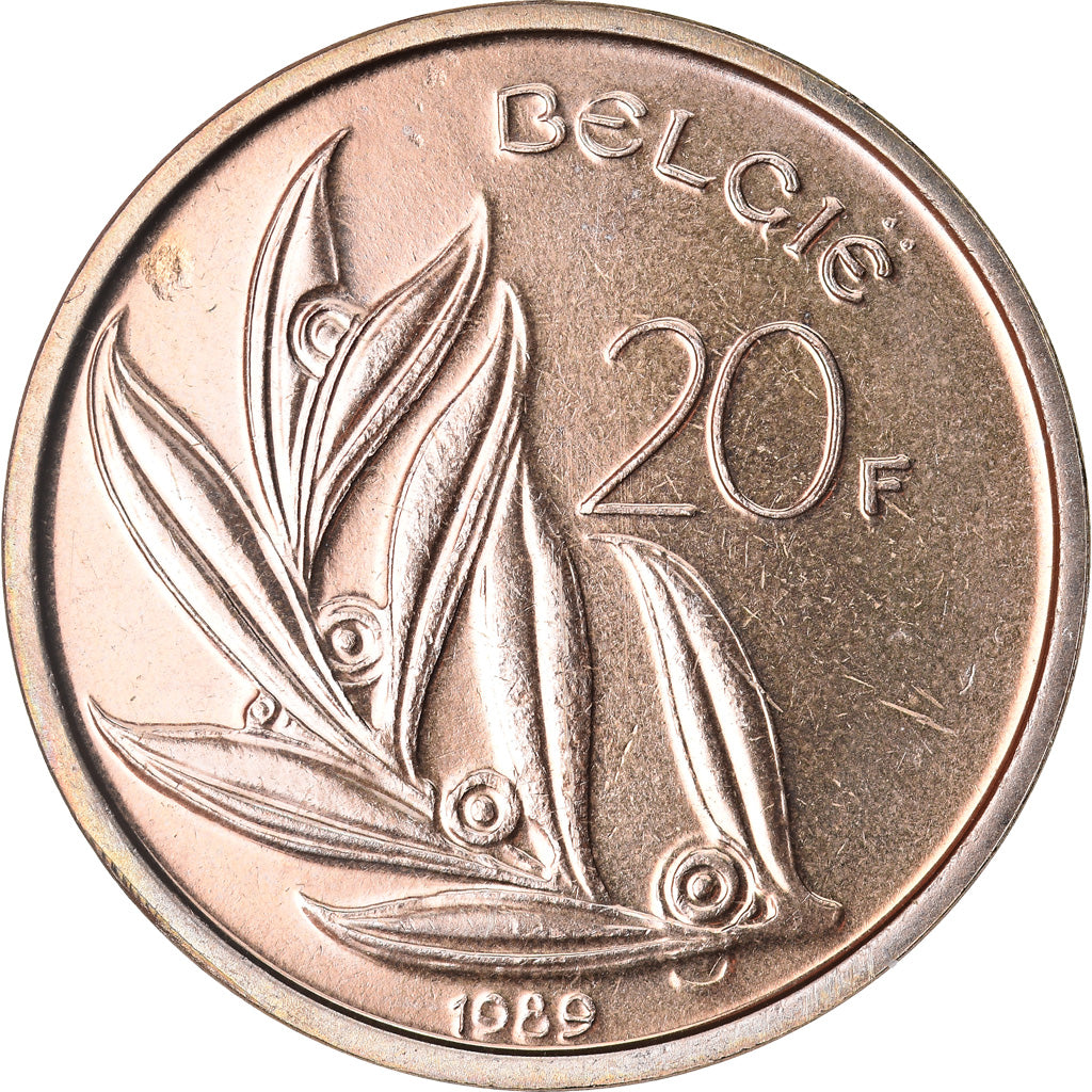Monnaie, Belgique, 20 Francs, 20 Frank, 1989, FDC, Nickel-Bronze, KM:160