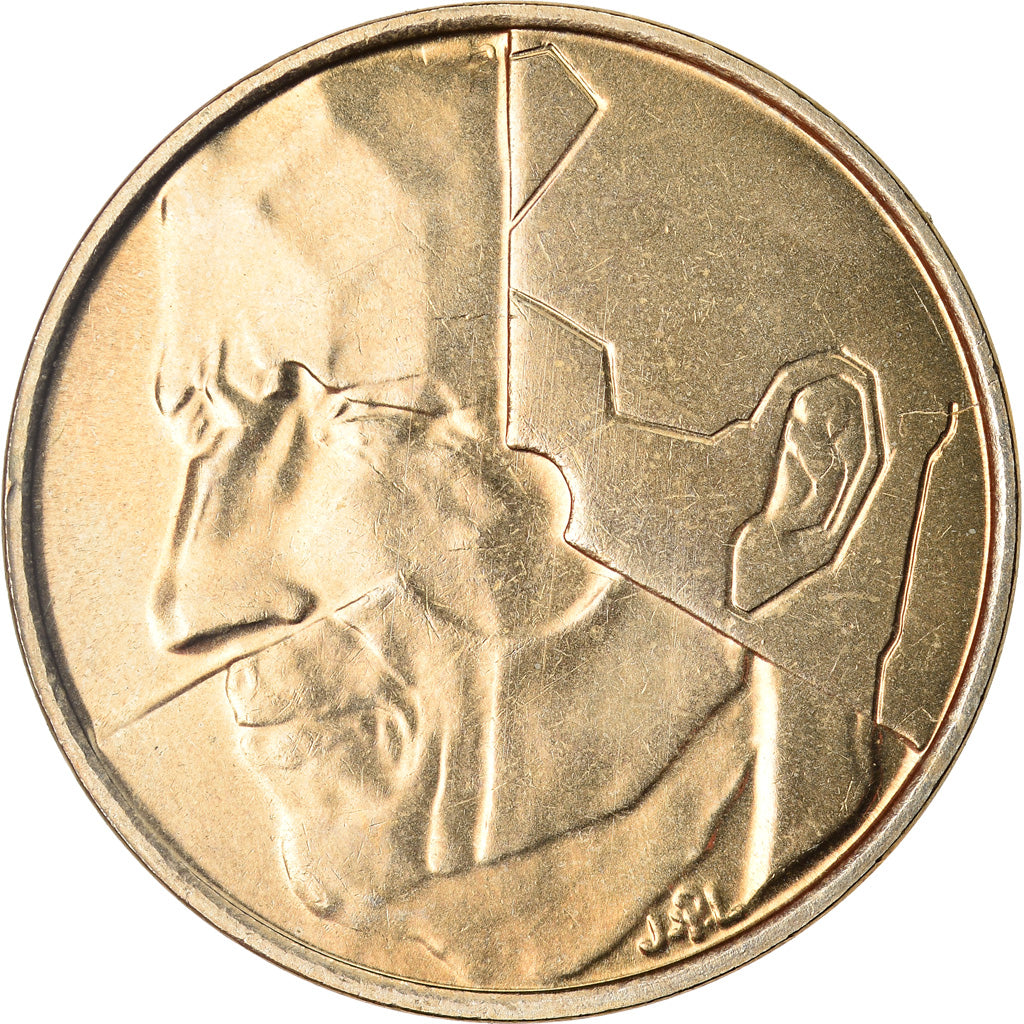 Coin, Belgium, 5 Francs, 5 Frank, 1989, MS(65-70), Brass Or Aluminum-Bronze