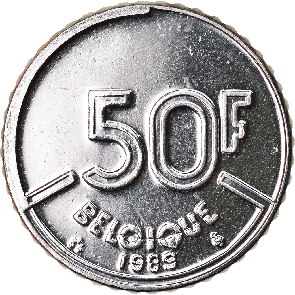Moneta, Belgia, Baudouin I, 50 Francs, 50 Frank, 1989, Brussels, Belgium