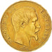 FRANCE, Napoléon III, 50 Francs, 1859, Strasbourg, KM #785.2, EF(40-45), Gold, G