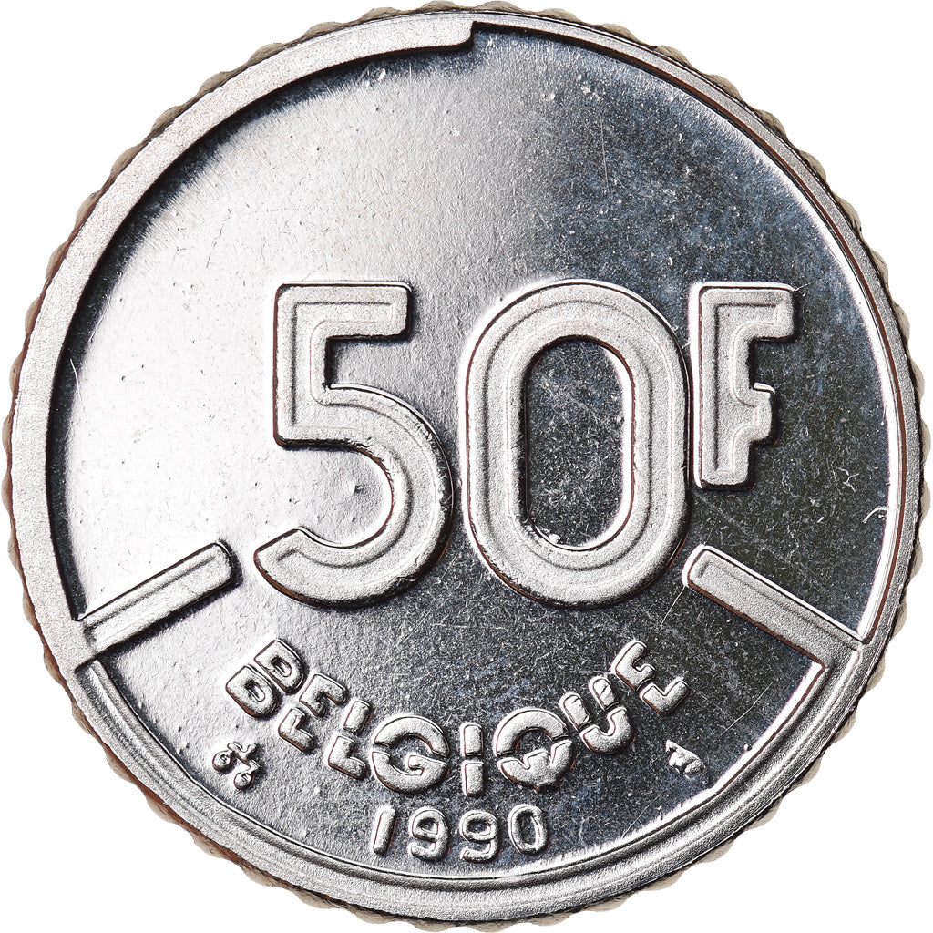 Coin, Belgium, Baudouin I, 50 Francs, 50 Frank, 1990, Brussels, Belgium