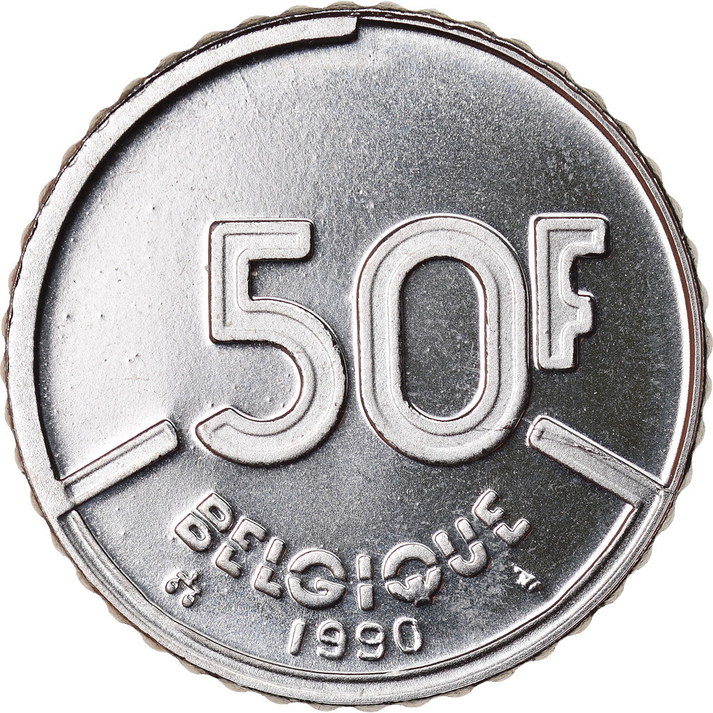 Moneta, Belgio, Baudouin I, 50 Francs, 50 Frank, 1990, Brussels, Belgium, FDC
