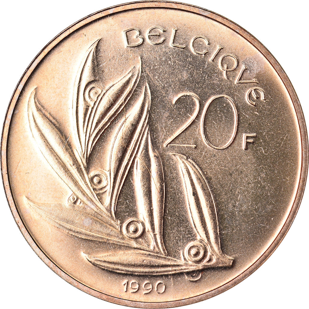 Coin, Belgium, Baudouin I, 20 Francs, 20 Frank, 1990, Brussels, Belgium