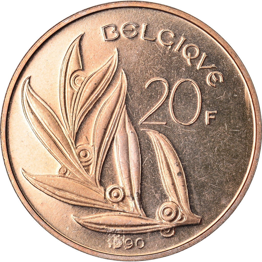 Coin, Belgium, Baudouin I, 20 Francs, 20 Frank, 1990, Brussels, Belgium, MS(64)