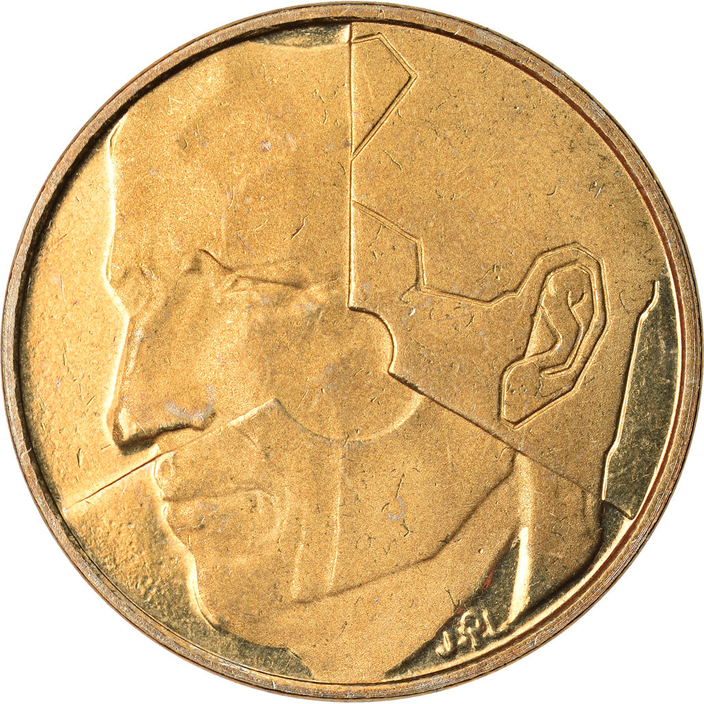 Coin, Belgium, 5 Francs, 5 Frank, 1990, MS(65-70), Brass Or Aluminum-Bronze