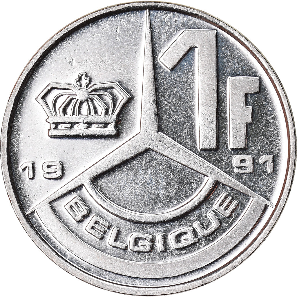 Munten, België, Franc, 1991, Brussels, UNC, Nickel Plated Iron, KM:170