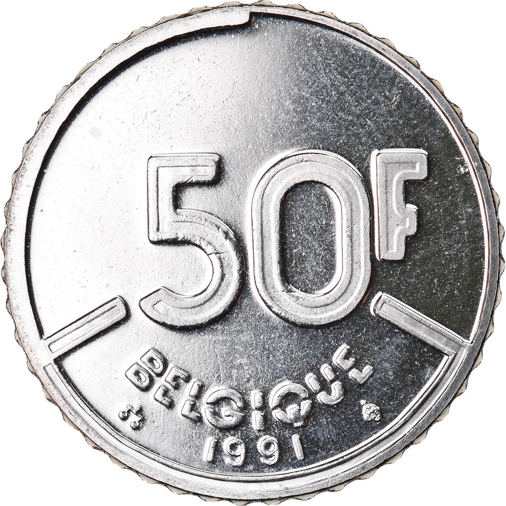 Coin, Belgium, Baudouin I, 50 Francs, 50 Frank, 1991, Brussels, Belgium