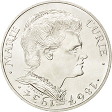 FRANCE, Marie Curie, 100 Francs, 1984, KM #955, MS(63), Silver, Gadoury #899,...