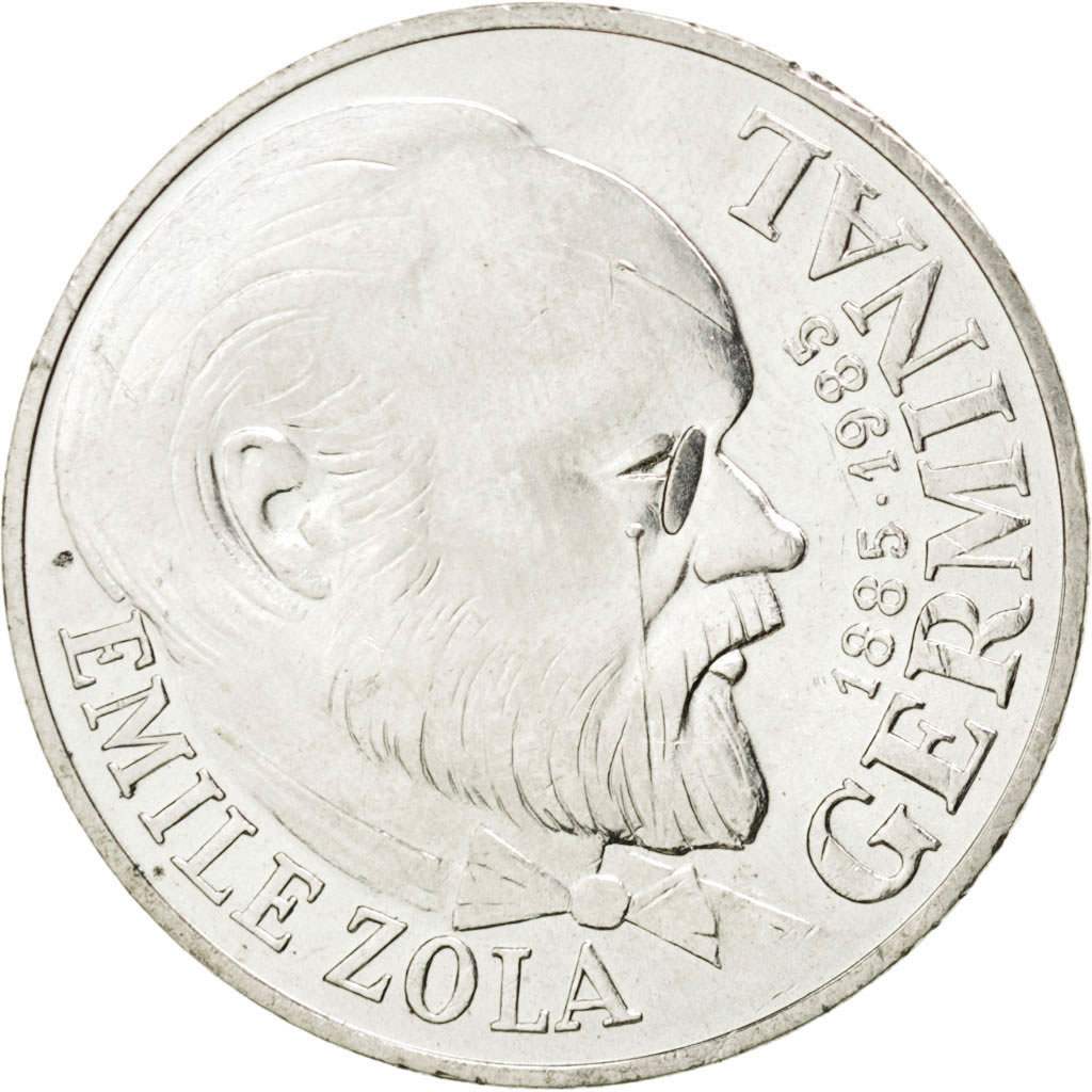 FRANCE, Germinal, 100 Francs, 1985, KM #957, MS(63), Silver, Gadoury #900, 14.95