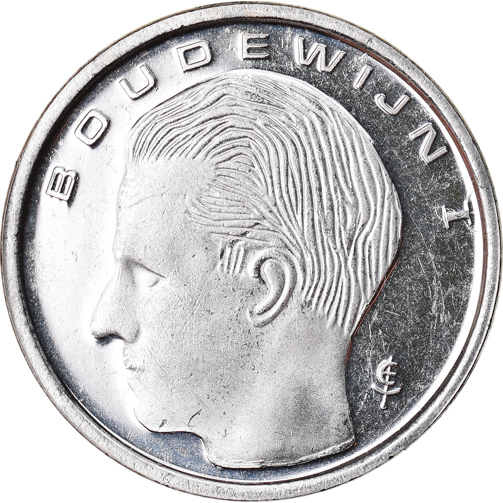 Coin, Belgium, Franc, 1991, MS(64), Nickel Plated Iron, KM:171