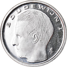 Coin, Belgium, Franc, 1991, MS(64), Nickel Plated Iron, KM:171