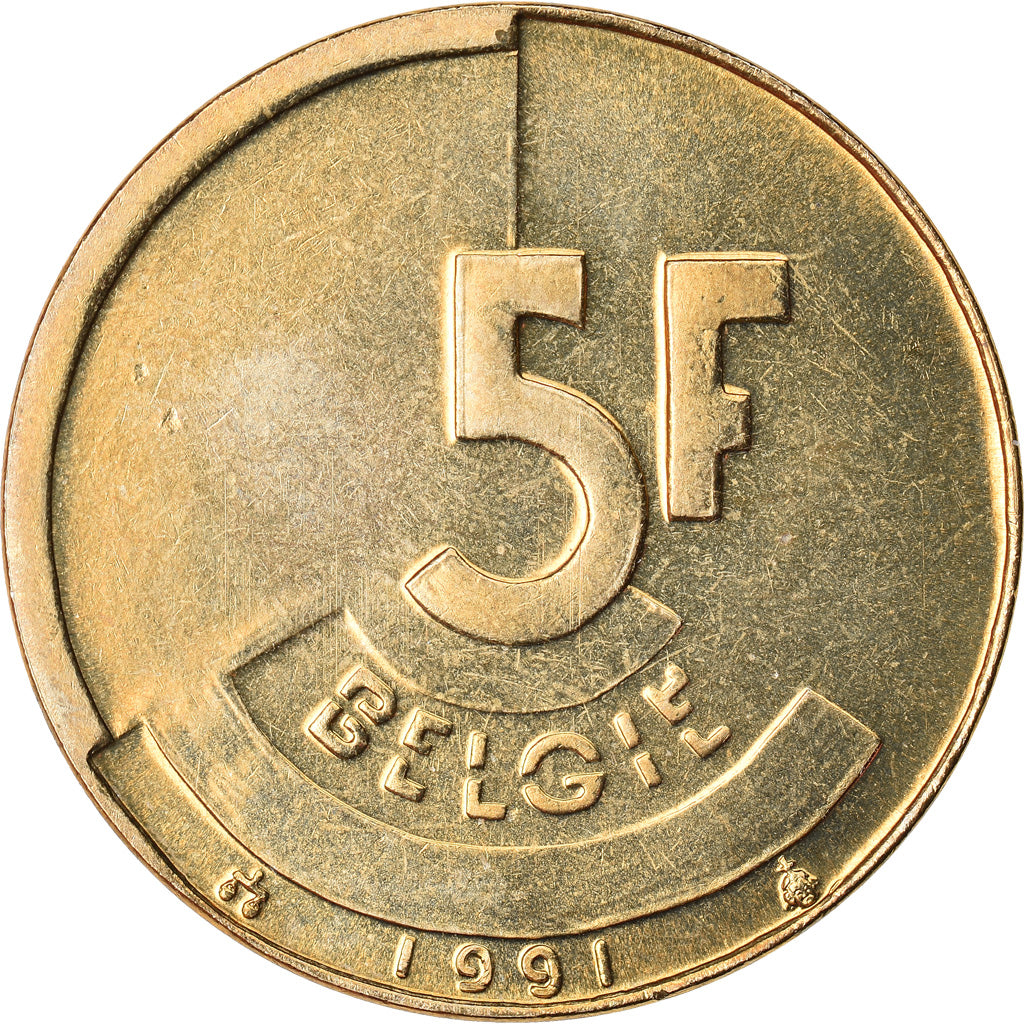Monnaie, Belgique, 5 Francs, 5 Frank, 1991, FDC, Brass Or Aluminum-Bronze