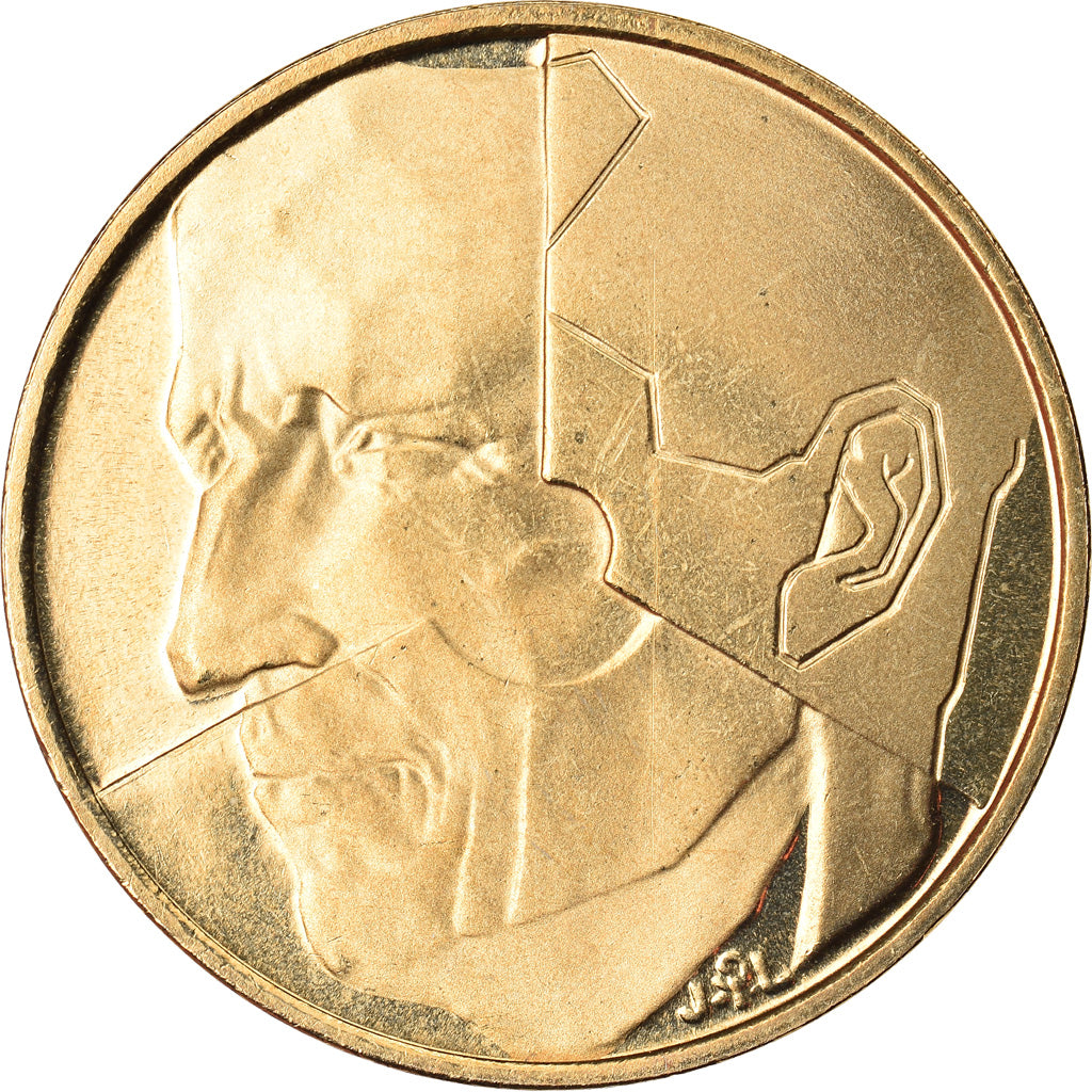 Coin, Belgium, 5 Francs, 5 Frank, 1991, MS(65-70), Brass Or Aluminum-Bronze