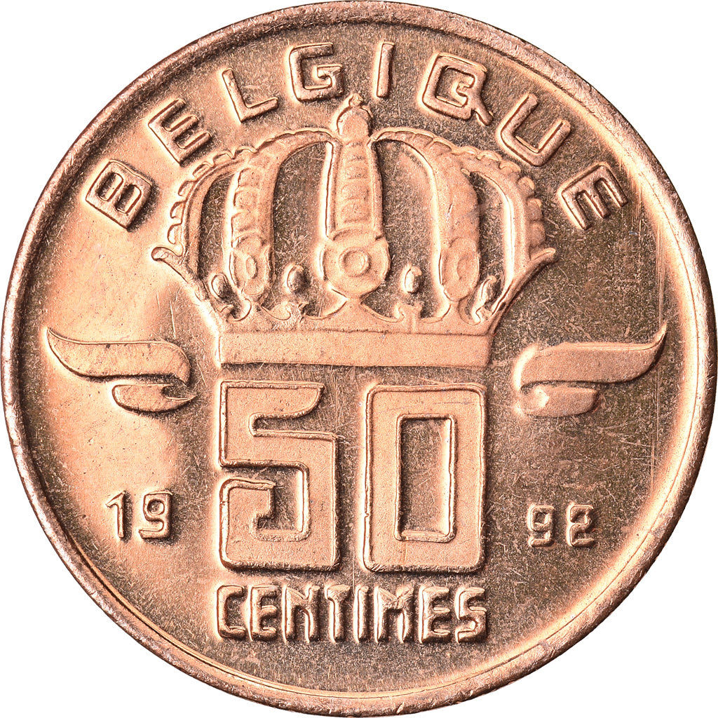 Coin, Belgium, Baudouin I, 50 Centimes, 1992, MS(65-70), Bronze, KM:148.1