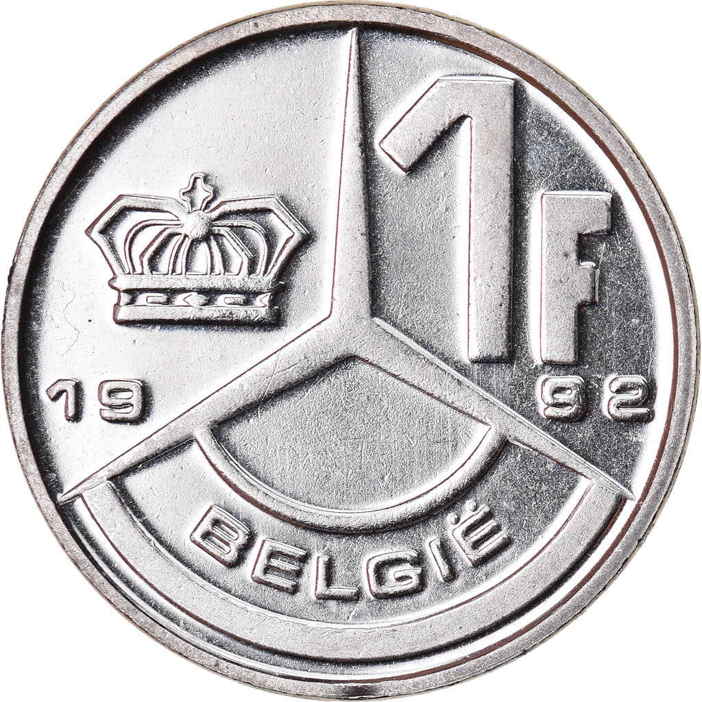 Moneta, Belgio, Franc, 1992, SPL+, Ferro placcato nichel, KM:171