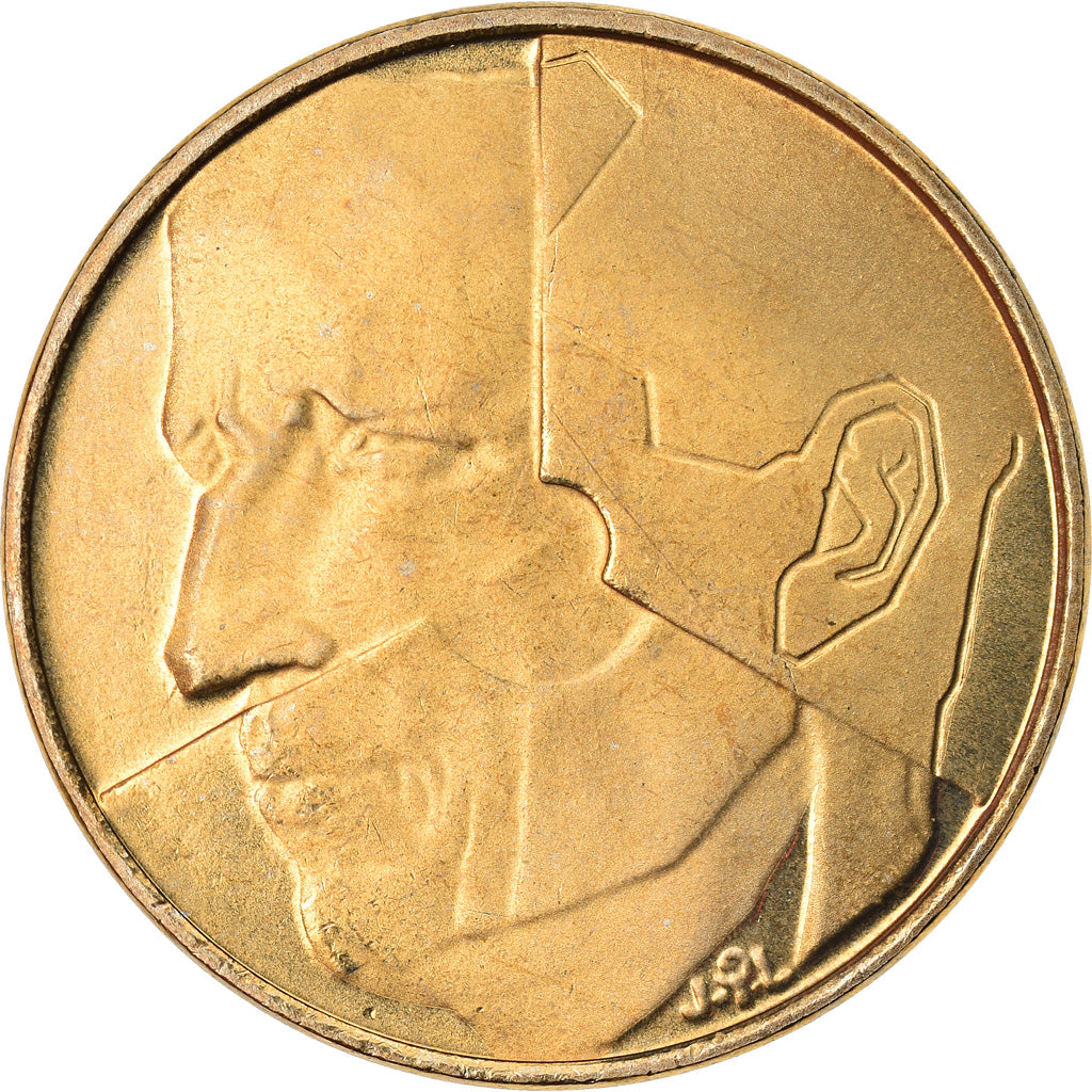 Coin, Belgium, 5 Francs, 5 Frank, 1993, MS(64), Brass Or Aluminum-Bronze, KM:163