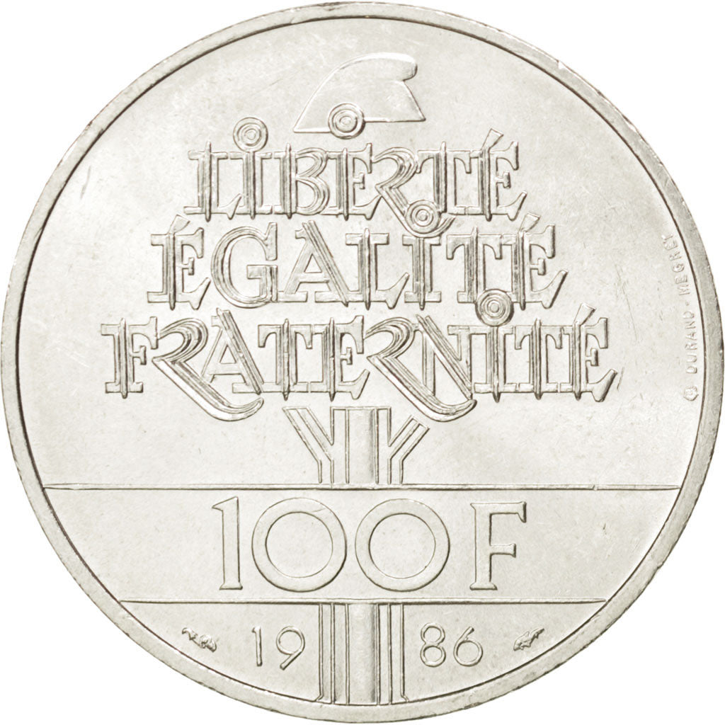 FRANCE, Statue de la Liberté, 100 Francs, 1986, KM #960, MS(63), Silver, 31, G..