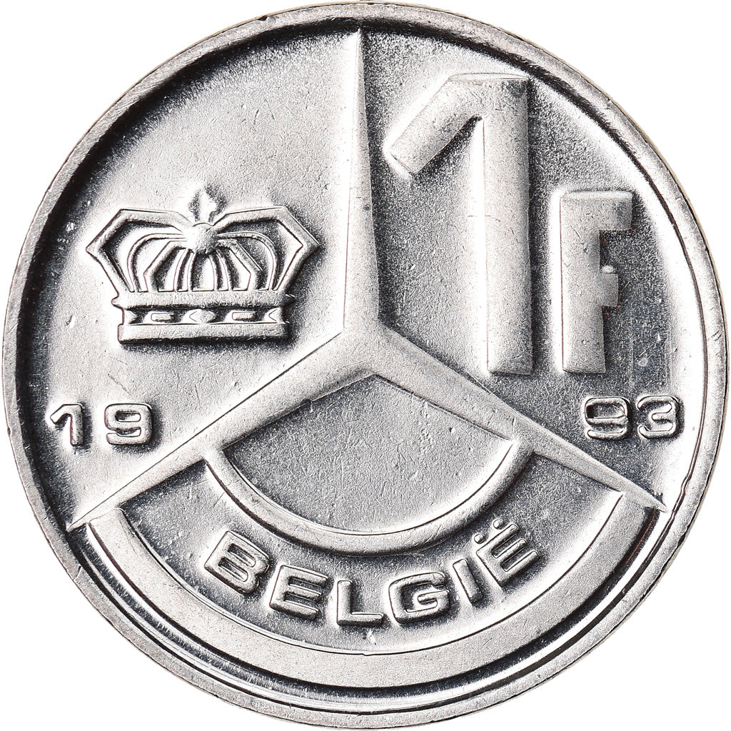 Munten, België, Franc, 1993, UNC, Nickel Plated Iron, KM:171