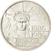 FRANCE, Statue de la Liberté, 100 Francs, 1986, KM #960, MS(63), Silver, 31, G..