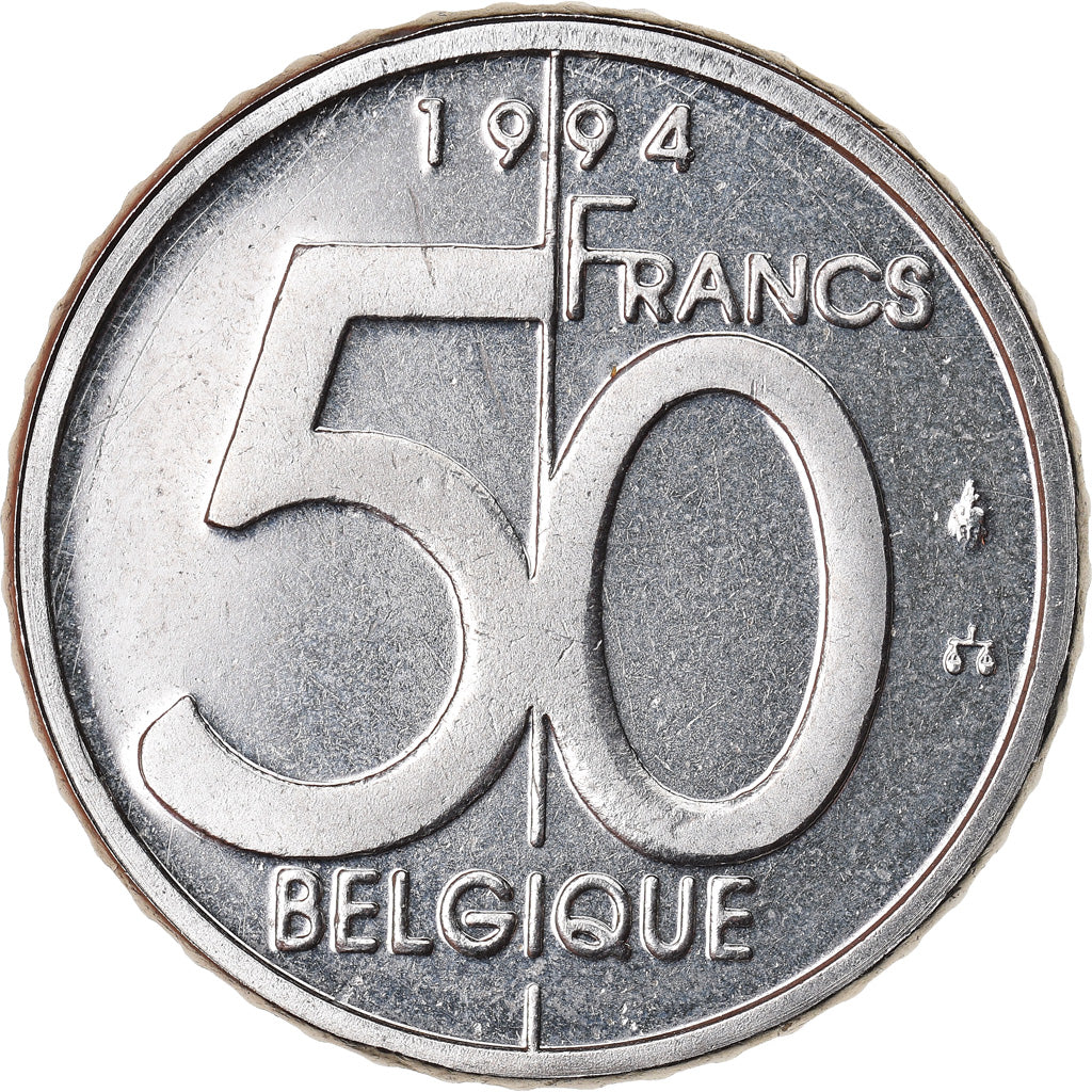 Moneta, Belgio, Albert II, 50 Francs, 50 Frank, 1994, Brussels, FDC, Nichel
