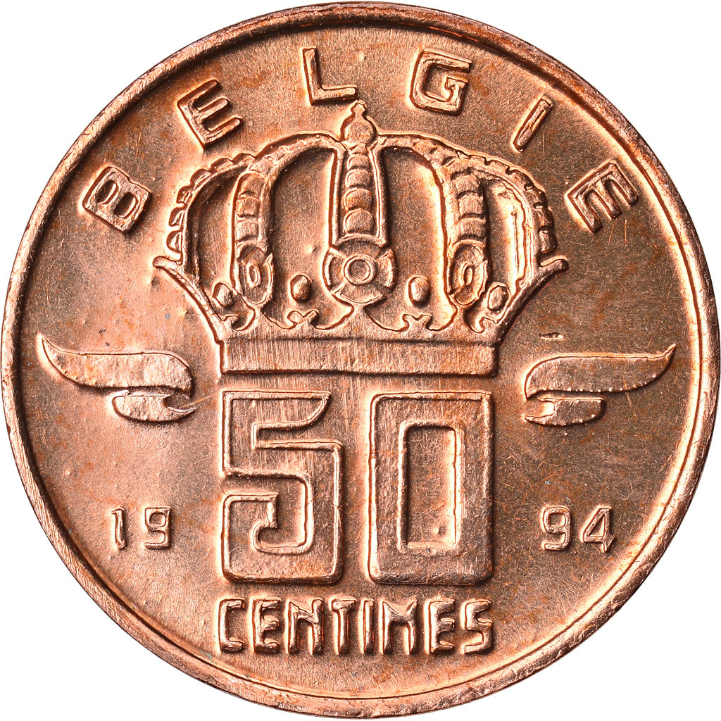 Coin, Belgium, Baudouin I, 50 Centimes, 1994, MS(65-70), Bronze, KM:149.1