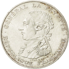FRANCE, Lafayette, 100 Francs, 1987, KM #962, MS(60-62), Silver, 31, Gadoury...