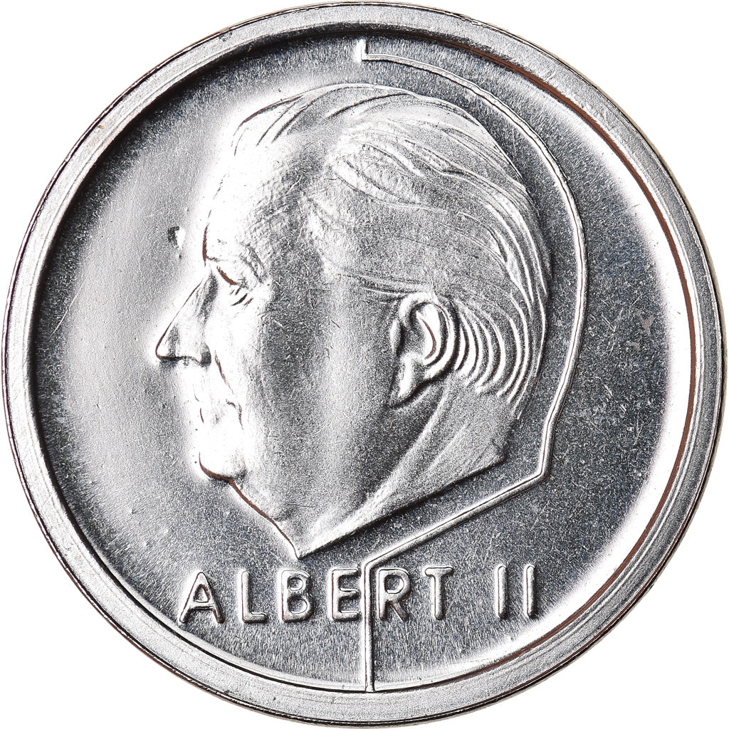 Moneta, Belgia, Albert II, Franc, 1994, Brussels, MS(64), Nikiel platerowany