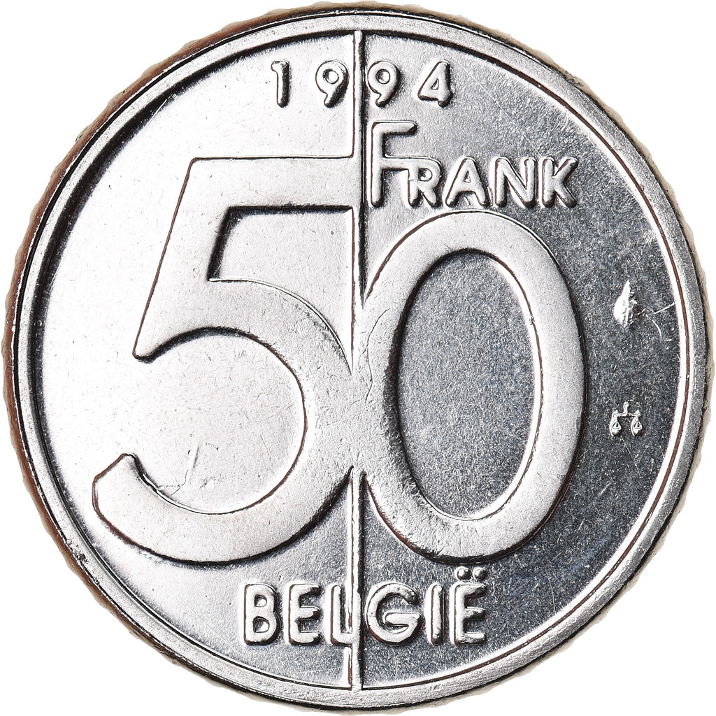 Coin, Belgium, Albert II, 50 Francs, 50 Frank, 1994, Brussels, MS(65-70)