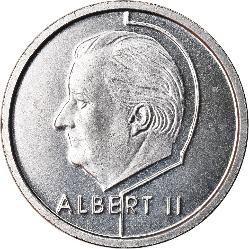 Coin, Belgium, Albert II, Franc, 1999, Brussels, MS(65-70), Nickel Plated Iron