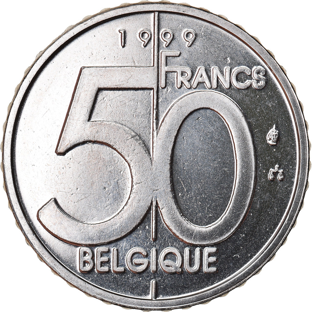 Coin, Belgium, Albert II, 50 Francs, 50 Frank, 1999, Brussels, MS(65-70)