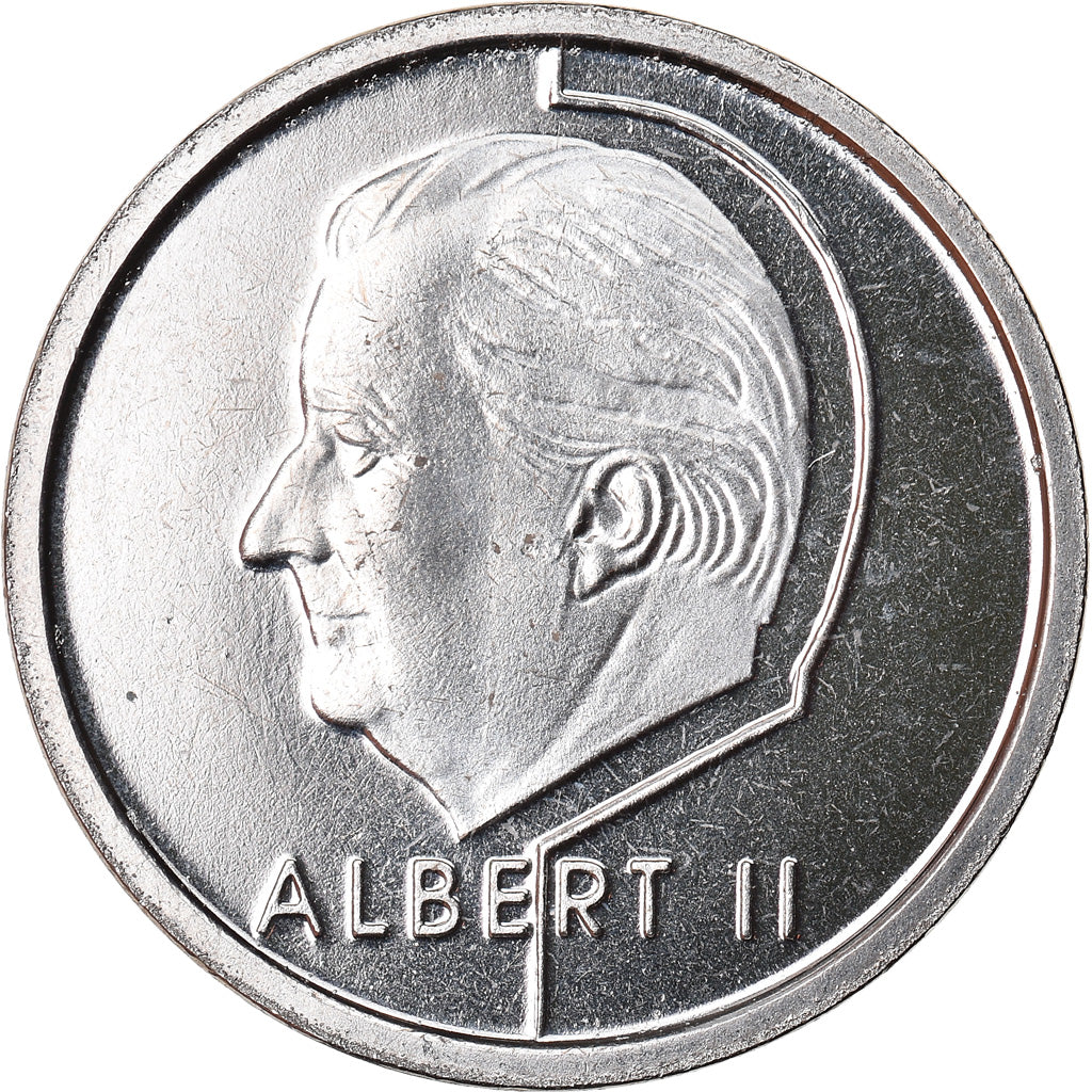 Coin, Belgium, Albert II, Franc, 1999, Brussels, MS(64), Nickel Plated Iron