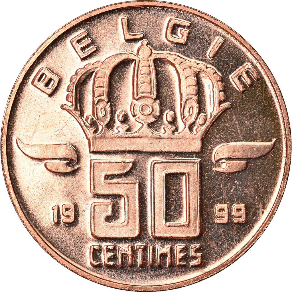 Coin, Belgium, Baudouin I, 50 Centimes, 1999, MS(64), Bronze, KM:149.1