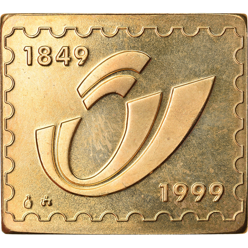 Bélgica, Token, 150 Ans du Timbre-Poste Belge, 1999, FDC, Cuproníquel