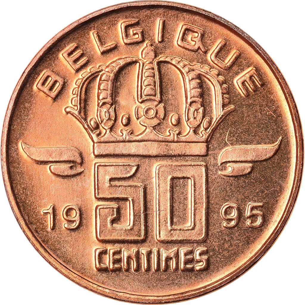 Coin, Belgium, Baudouin I, 50 Centimes, 1995, MS(65-70), Bronze, KM:148.1