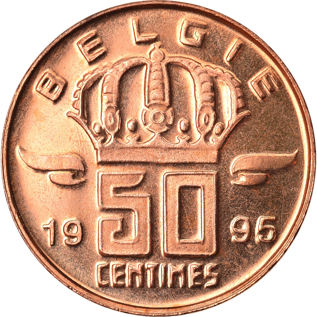 Coin, Belgium, Baudouin I, 50 Centimes, 1995, MS(65-70), Bronze, KM:149.1