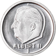 Coin, Belgium, Albert II, Franc, 1995, Brussels, MS(64), Nickel Plated Iron