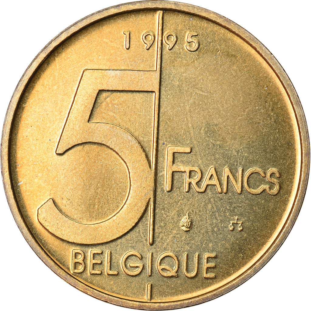 Coin, Belgium, Albert II, 5 Francs, 5 Frank, 1995, Brussels, MS(65-70)