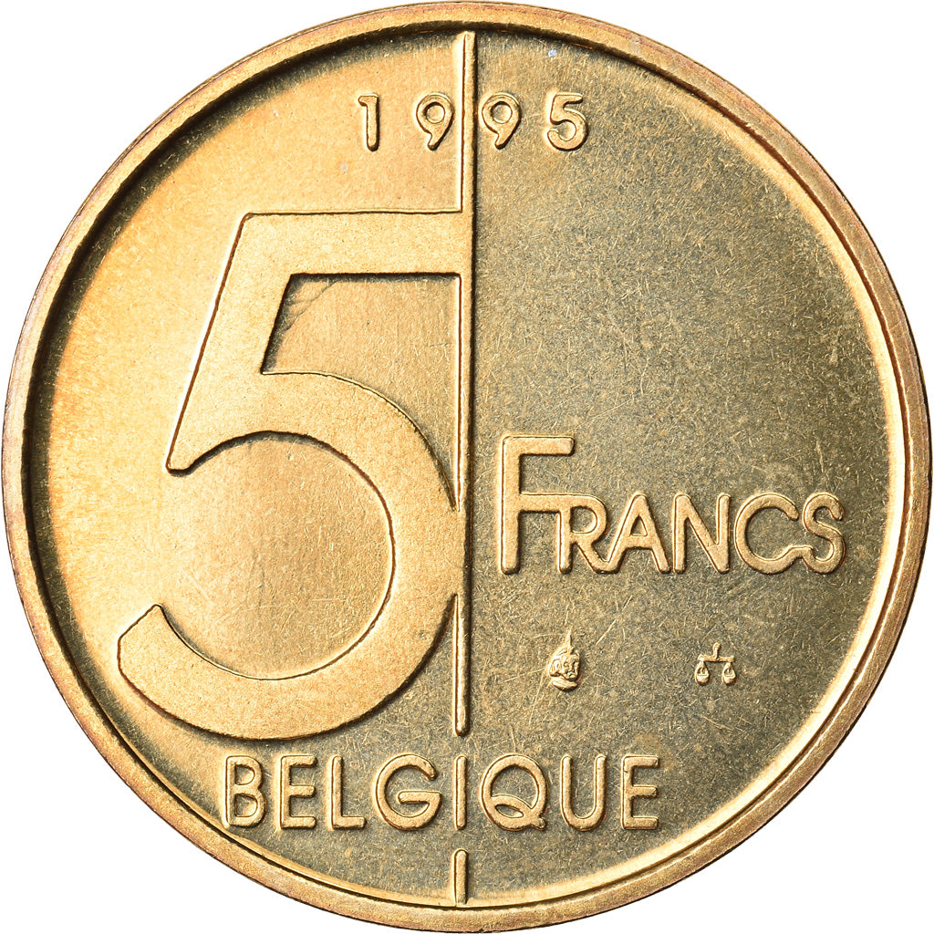 Coin, Belgium, Albert II, 5 Francs, 5 Frank, 1995, Brussels, MS(64)