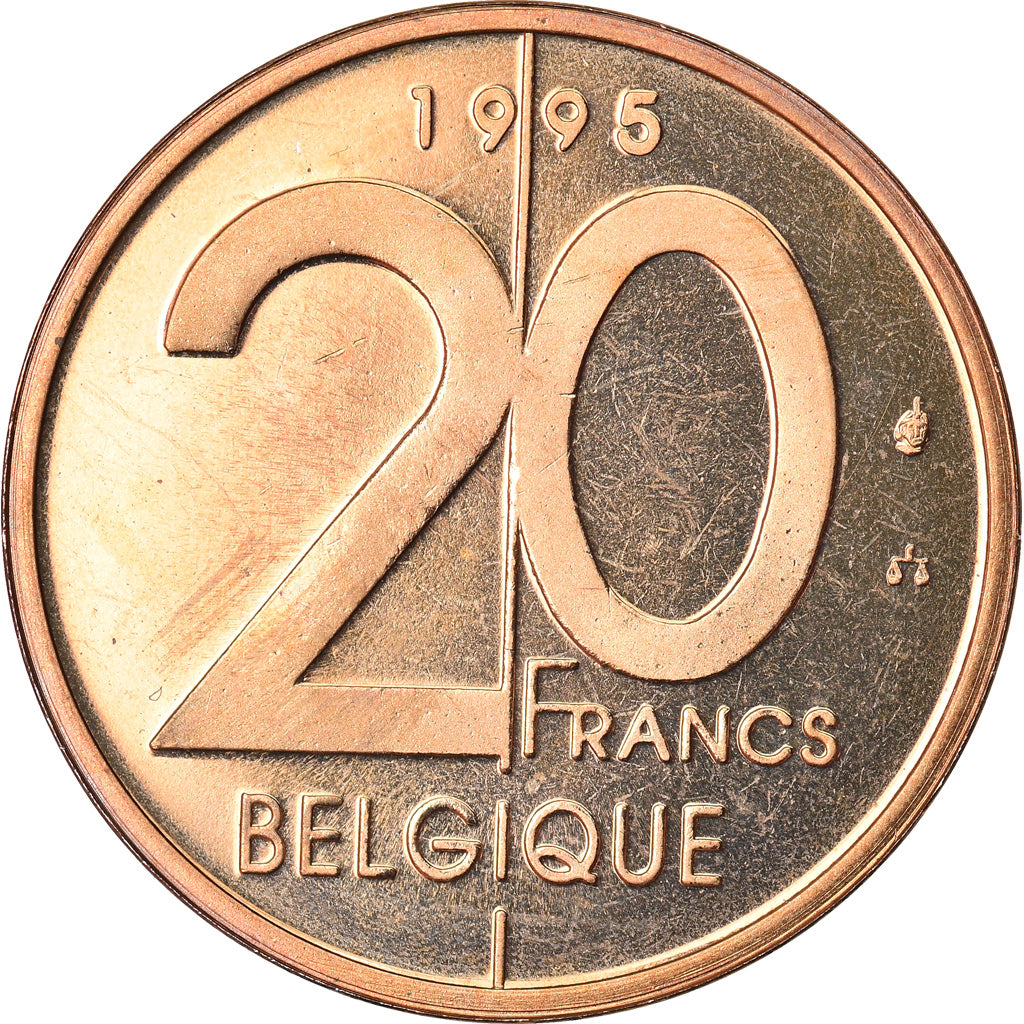 Coin, Belgium, Albert II, 20 Francs, 20 Frank, 1995, Brussels, MS(65-70)