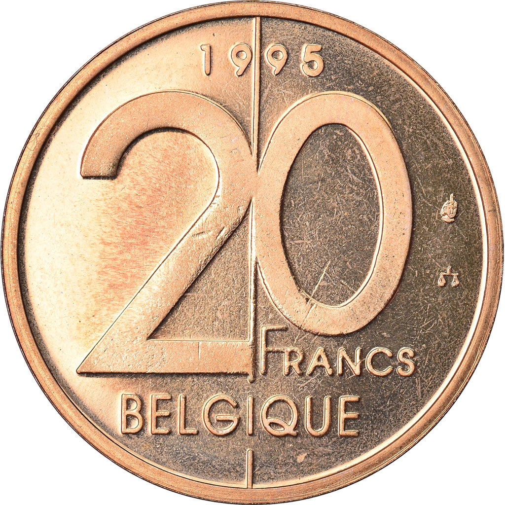 Coin, Belgium, Albert II, 20 Francs, 20 Frank, 1995, Brussels, MS(65-70)