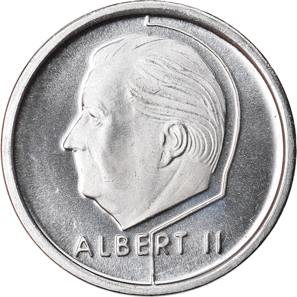Coin, Belgium, Albert II, Franc, 1995, MS(64), Nickel Plated Iron, KM:188