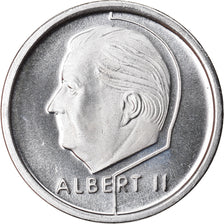 Coin, Belgium, Albert II, Franc, 1995, MS(64), Nickel Plated Iron, KM:188