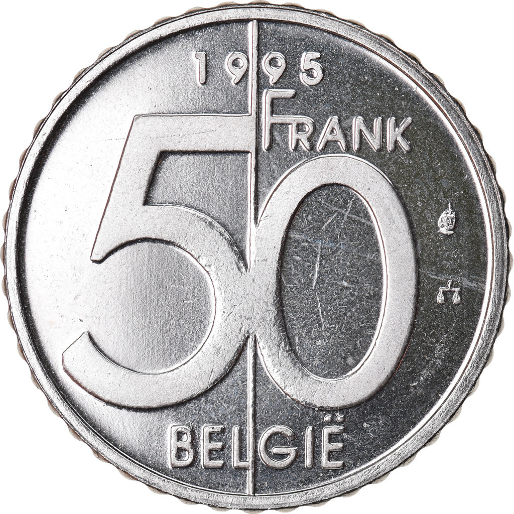 Coin, Belgium, Albert II, 50 Francs, 50 Frank, 1995, Brussels, MS(65-70)