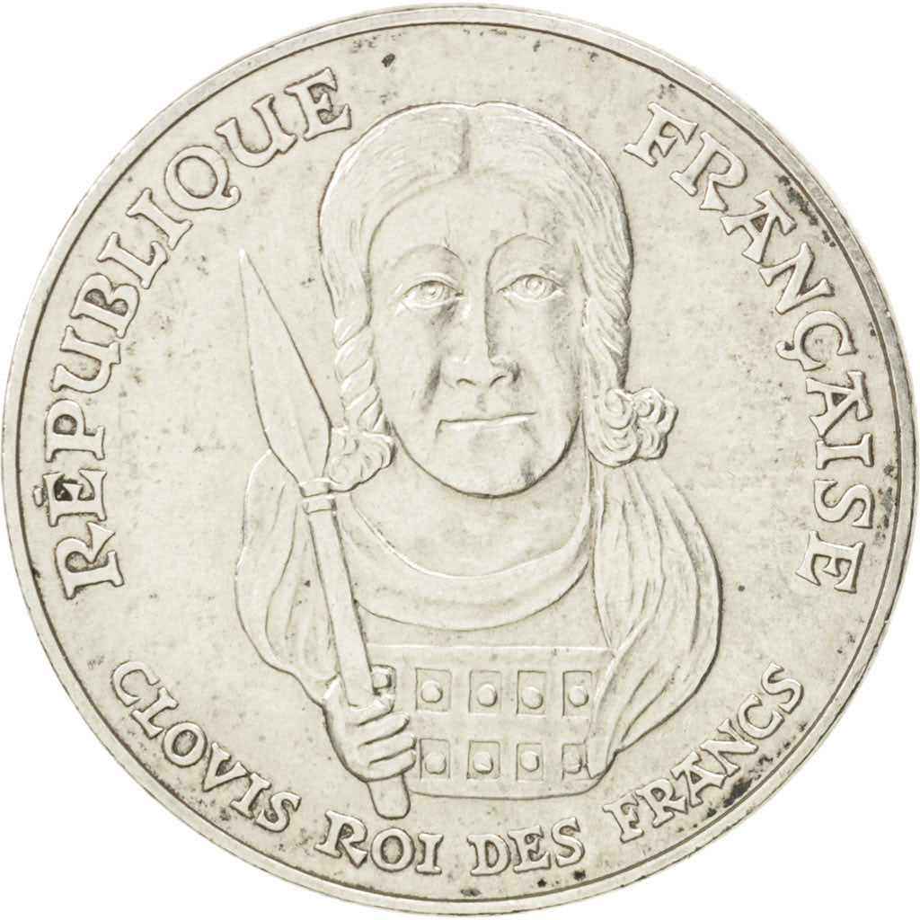 Coin, France, Clovis, 100 Francs, 1996, AU(50-53), Silver, KM:1180, Gadoury:953