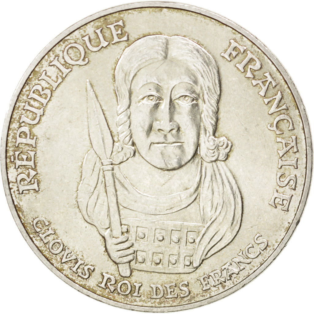 FRANCE, Clovis, 100 Francs, 1996, KM #1180, MS(60-62), Silver, Gadoury #953,...