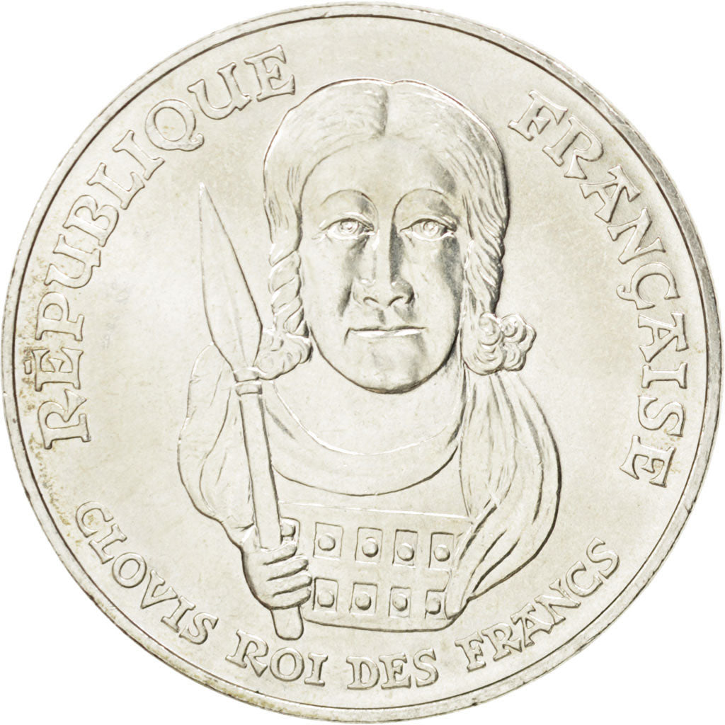 FRANCE, Clovis, 100 Francs, 1996, KM #1180, MS(63), Silver, Gadoury #953, 14.95