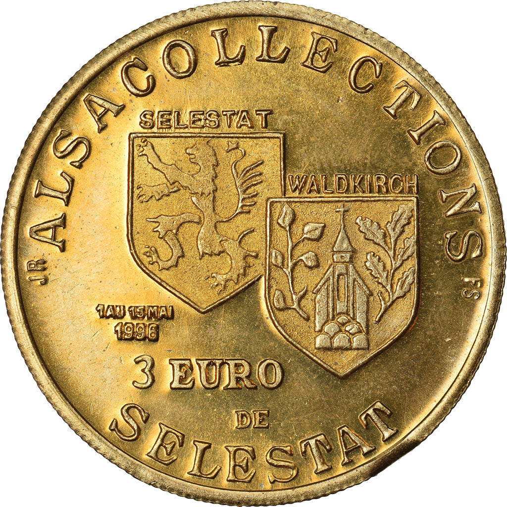 France, 3 Euro, Euro des Villes, 1996, Sélestat - 30 ans de jumelage, SUP