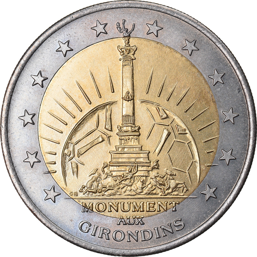 França, 10 Euro, Euro des Villes, 1998, Bordeaux - Monument des Girondins