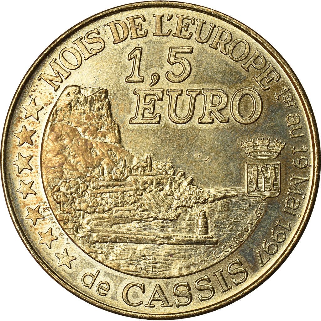 Francia, 1-1/2 Euro, Euro des Villes, 1997, Cassis - Calendal, héros de